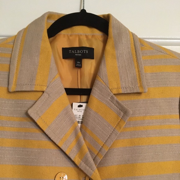 Talbots Petites Cotton Linen Blend Jacket - Picture 2 of 4